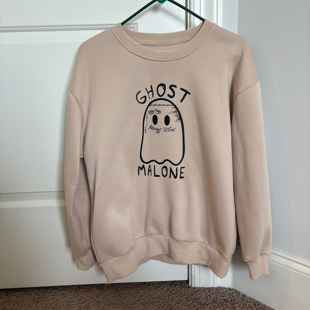 Ghost Malone Beige Sweatshirt